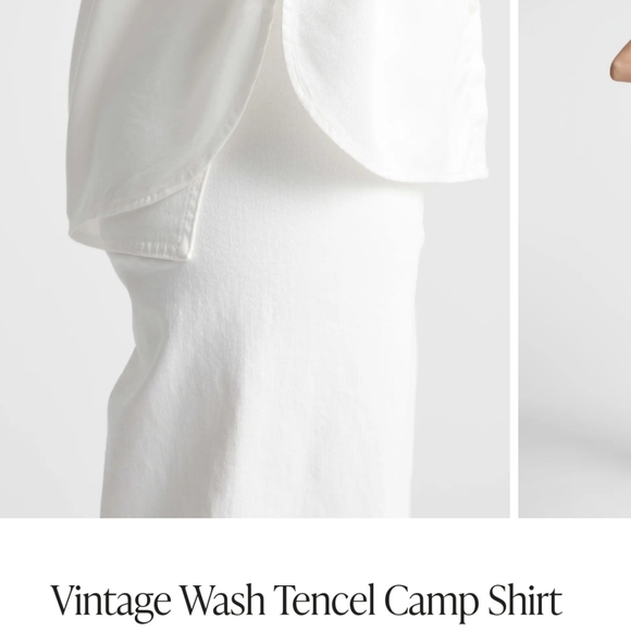 Quince Vintage Wash Button Up Camp Shirt in White - Picture 8 of 8